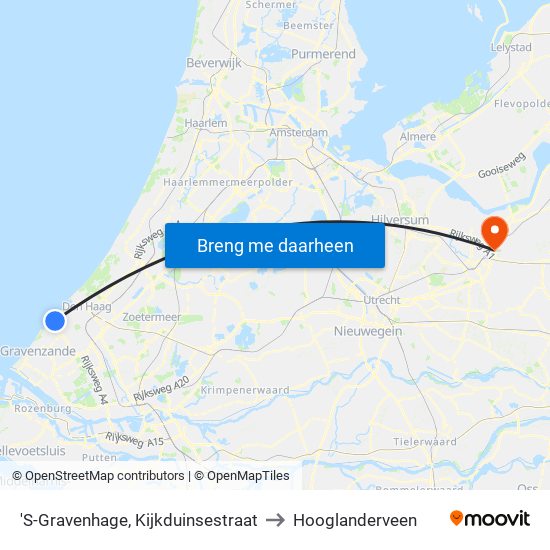 'S-Gravenhage, Kijkduinsestraat to Hooglanderveen map