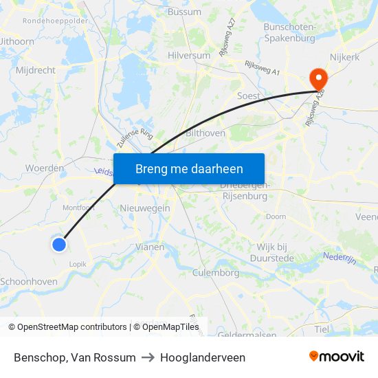 Benschop, Van Rossum to Hooglanderveen map