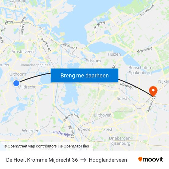 De Hoef, Kromme Mijdrecht 36 to Hooglanderveen map