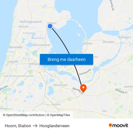 Hoorn, Station to Hooglanderveen map