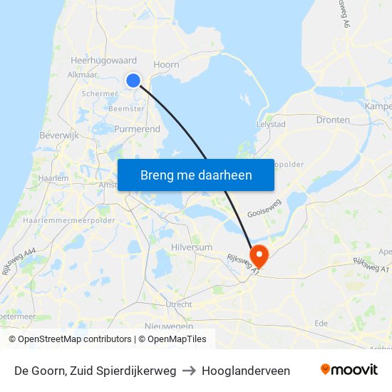 De Goorn, Zuid Spierdijkerweg to Hooglanderveen map