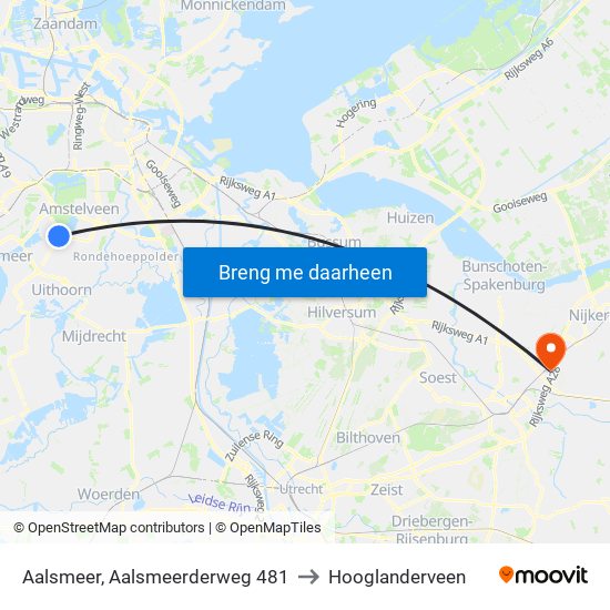 Aalsmeer, Aalsmeerderweg 481 to Hooglanderveen map