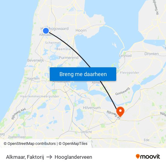 Alkmaar, Faktorij to Hooglanderveen map