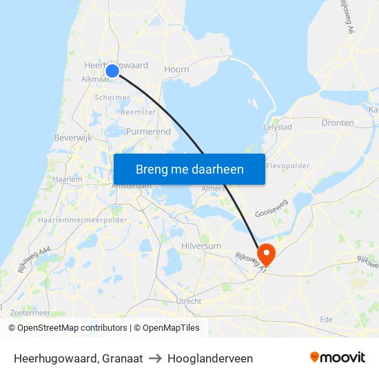Heerhugowaard, Granaat to Hooglanderveen map