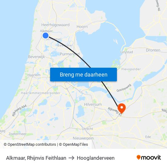 Alkmaar, Rhijnvis Feithlaan to Hooglanderveen map