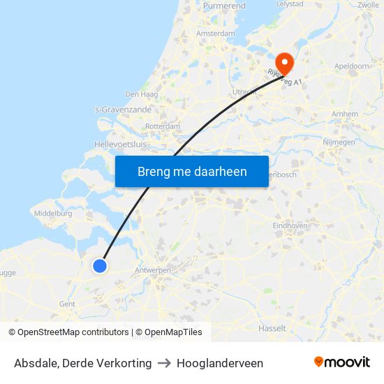 Absdale, Derde Verkorting to Hooglanderveen map