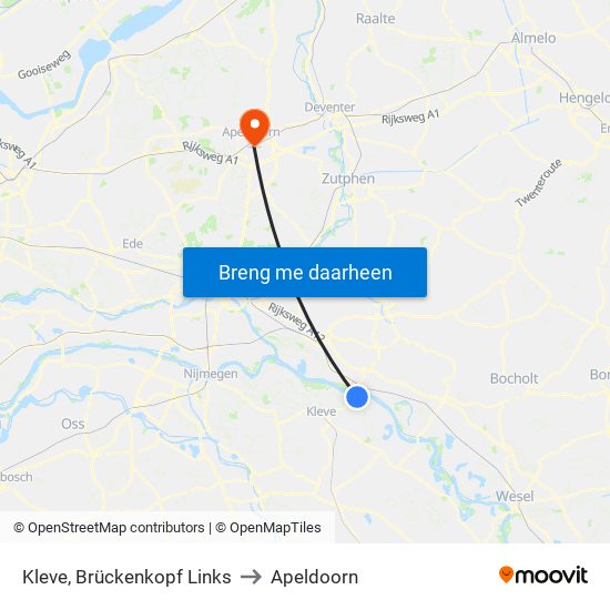 Kleve, Brückenkopf Links to Apeldoorn map
