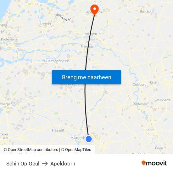 Schin Op Geul to Apeldoorn map
