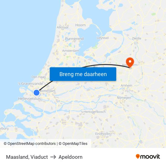 Maasland, Viaduct to Apeldoorn map