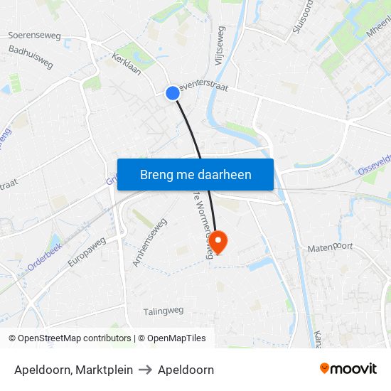 Apeldoorn, Marktplein to Apeldoorn map