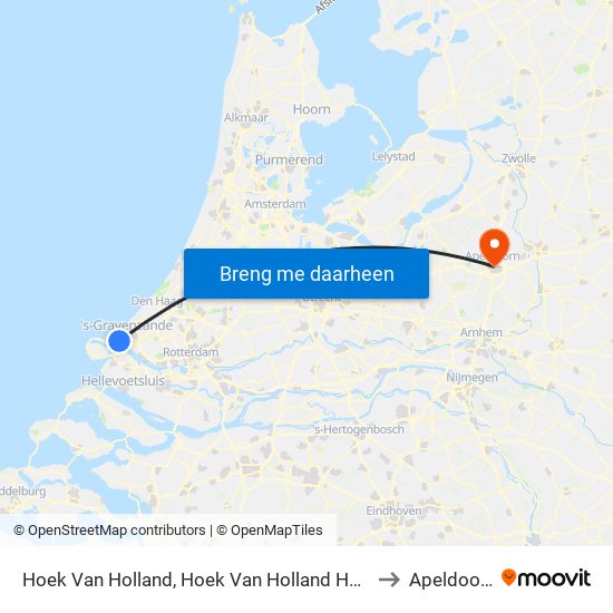 Hoek Van Holland, Hoek Van Holland Haven to Apeldoorn map