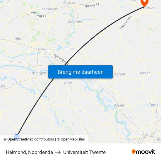 Helmond, Noordende to Universiteit Twente map