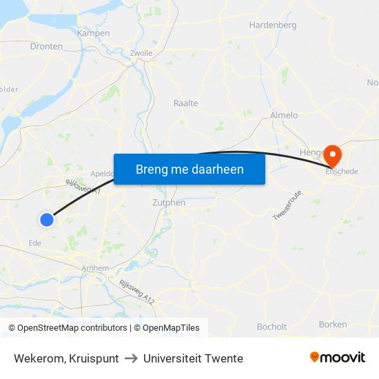 Wekerom, Kruispunt to Universiteit Twente map