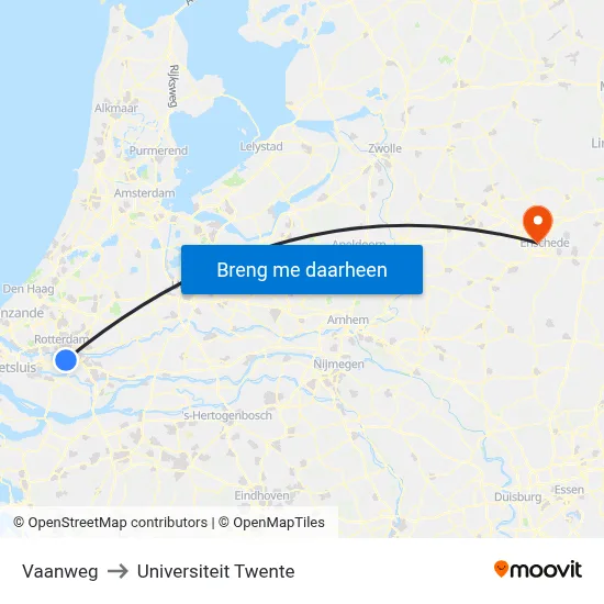 Vaanweg to Universiteit Twente map