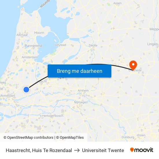 Haastrecht, Huis Te Rozendaal to Universiteit Twente map