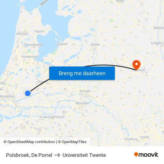 Polsbroek, De Porrel to Universiteit Twente map