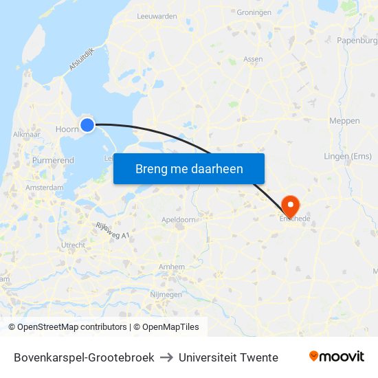 Bovenkarspel-Grootebroek to Universiteit Twente map