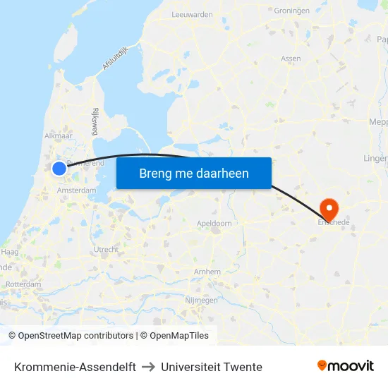 Krommenie-Assendelft to Universiteit Twente map