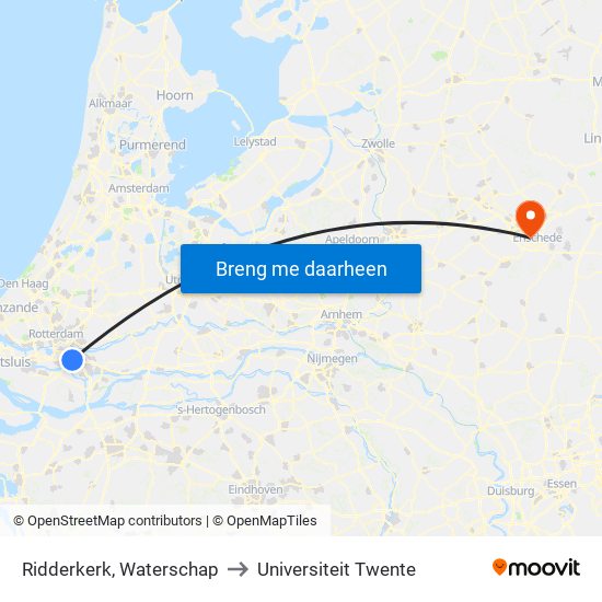 Ridderkerk, Waterschap to Universiteit Twente map