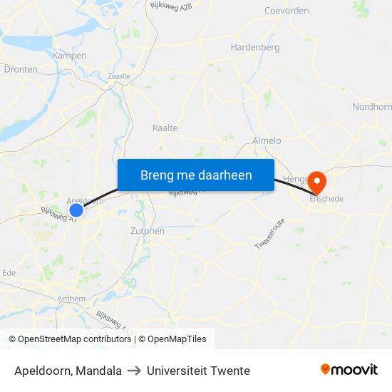 Apeldoorn, Mandala to Universiteit Twente map