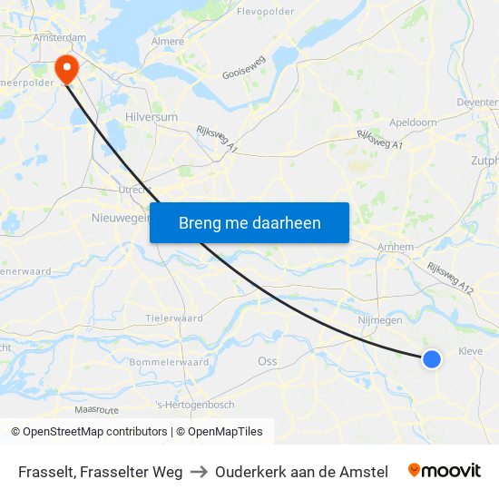 Frasselt, Frasselter Weg to Ouderkerk aan de Amstel map