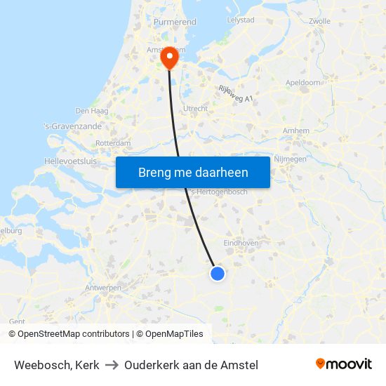 Weebosch, Kerk to Ouderkerk aan de Amstel map