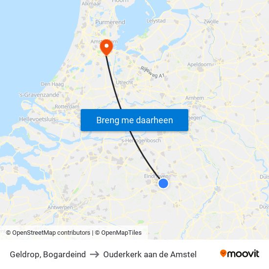 Geldrop, Bogardeind to Ouderkerk aan de Amstel map
