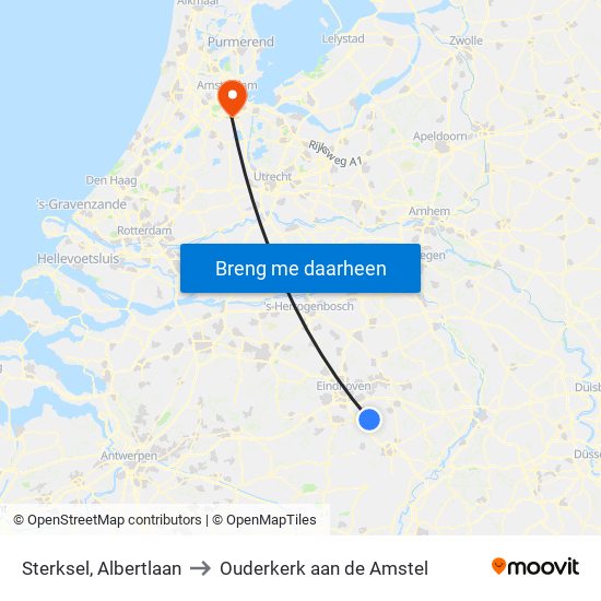 Sterksel, Albertlaan to Ouderkerk aan de Amstel map