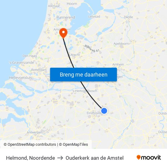 Helmond, Noordende to Ouderkerk aan de Amstel map