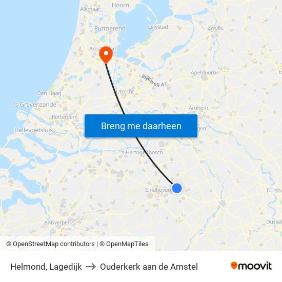 Helmond, Lagedijk to Ouderkerk aan de Amstel map
