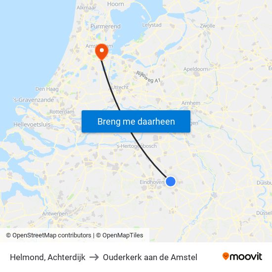 Helmond, Achterdijk to Ouderkerk aan de Amstel map
