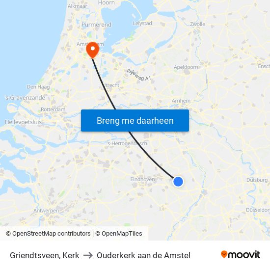 Griendtsveen, Kerk to Ouderkerk aan de Amstel map