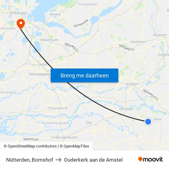 Nütterden, Bomshof to Ouderkerk aan de Amstel map