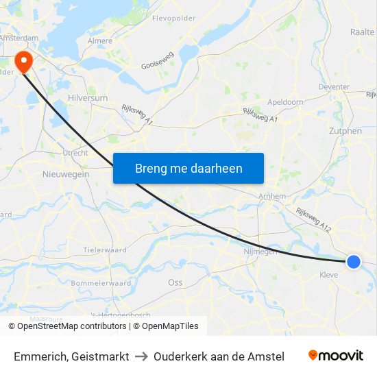 Emmerich, Geistmarkt to Ouderkerk aan de Amstel map