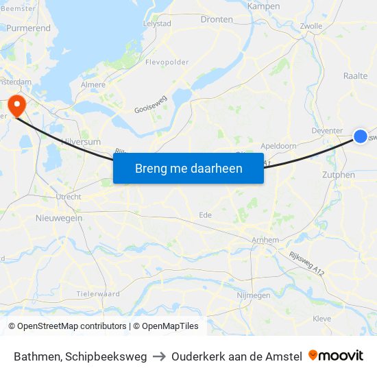 Bathmen, Schipbeeksweg to Ouderkerk aan de Amstel map
