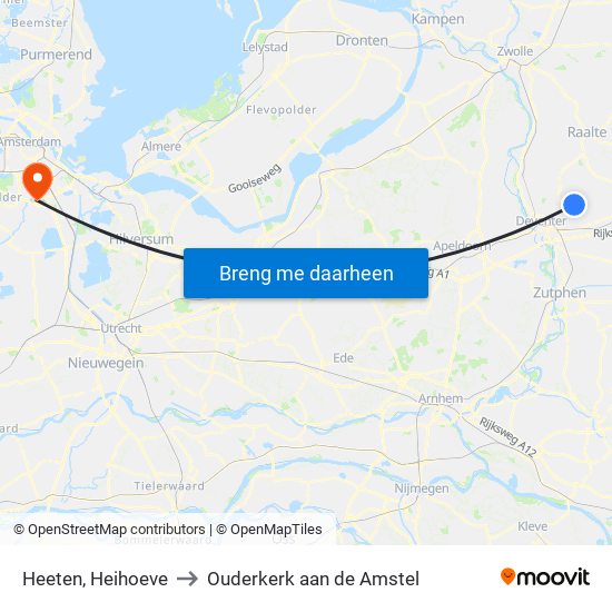 Heeten, Heihoeve to Ouderkerk aan de Amstel map