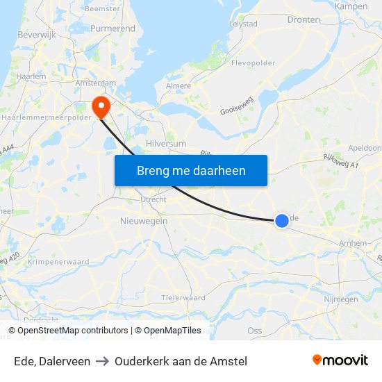 Ede, Dalerveen to Ouderkerk aan de Amstel map