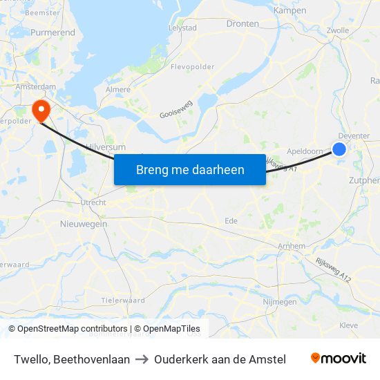 Twello, Beethovenlaan to Ouderkerk aan de Amstel map