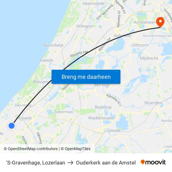'S-Gravenhage, Lozerlaan to Ouderkerk aan de Amstel map