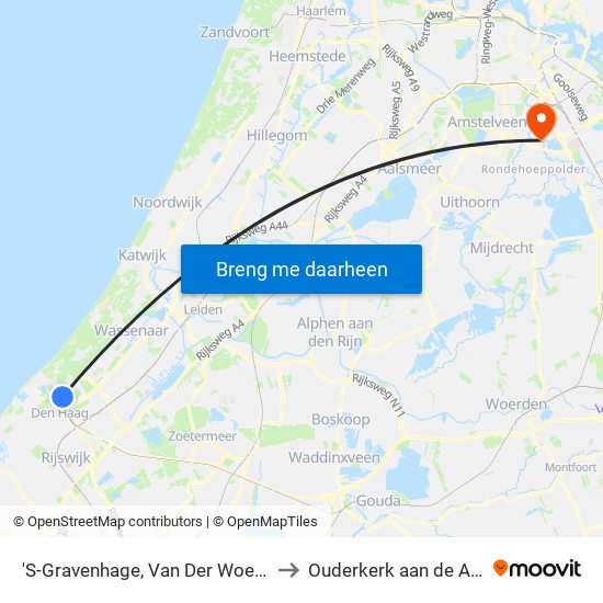 'S-Gravenhage, Van Der Woertstraat to Ouderkerk aan de Amstel map