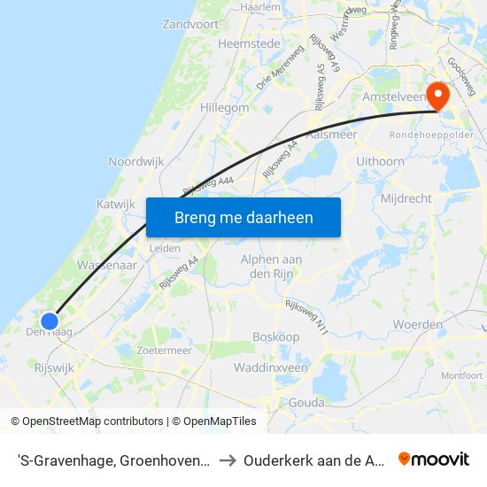 'S-Gravenhage, Groenhovenstraat to Ouderkerk aan de Amstel map