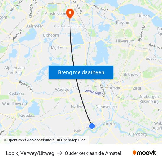 Lopik, Verwey/Uitweg to Ouderkerk aan de Amstel map