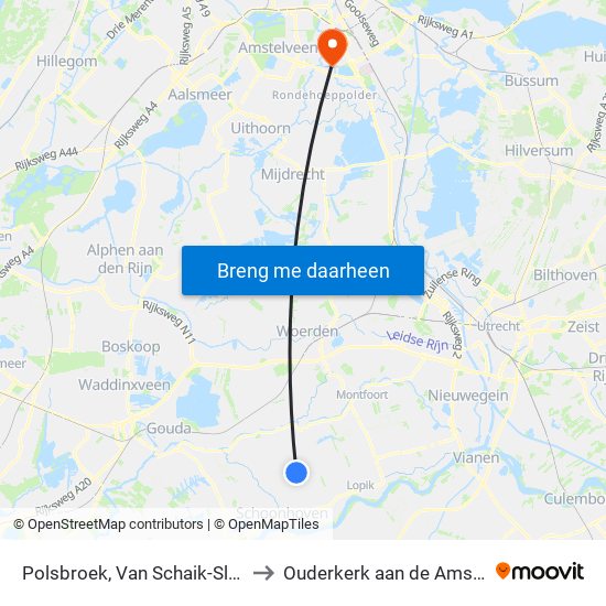 Polsbroek, Van Schaik-Sluis to Ouderkerk aan de Amstel map