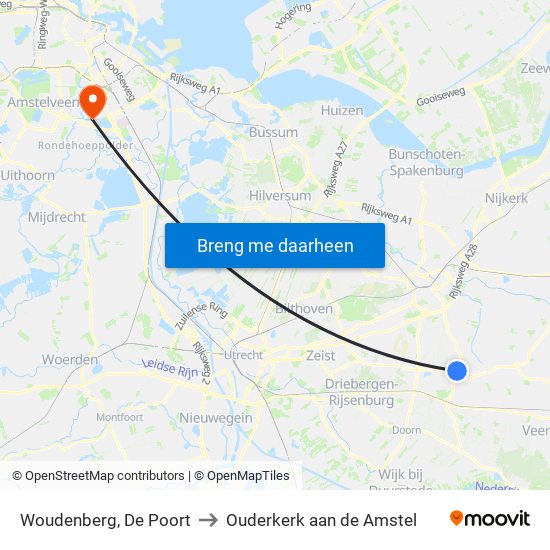 Woudenberg, De Poort to Ouderkerk aan de Amstel map