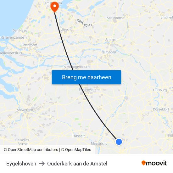 Eygelshoven to Ouderkerk aan de Amstel map