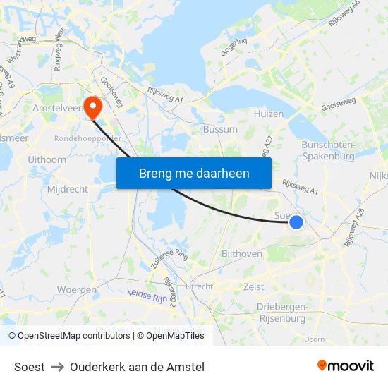 Soest to Ouderkerk aan de Amstel map