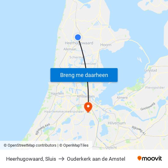 Heerhugowaard, Sluis to Ouderkerk aan de Amstel map