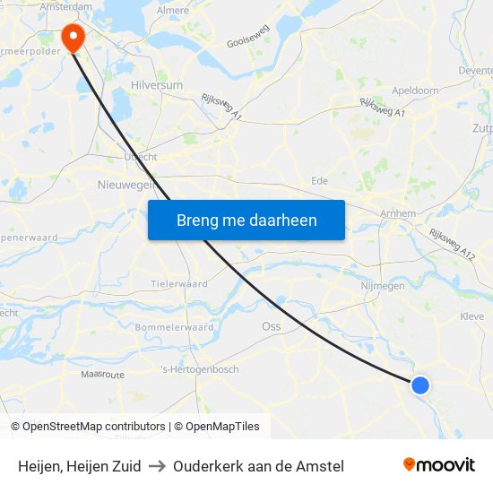 Heijen, Heijen Zuid to Ouderkerk aan de Amstel map