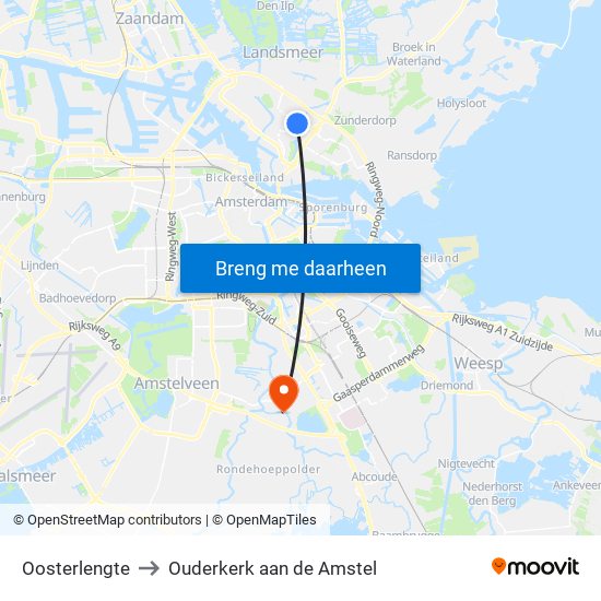 Oosterlengte to Ouderkerk aan de Amstel map