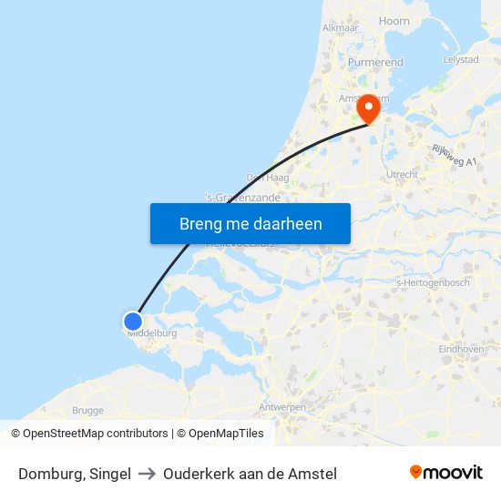 Domburg, Singel to Ouderkerk aan de Amstel map